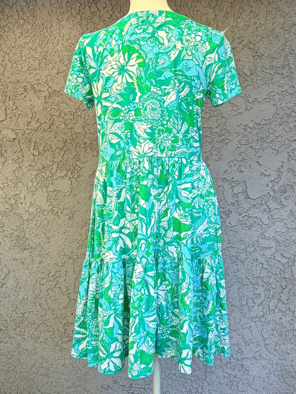 Lilly Pulitzer Tiered T-Shirt Dress Geanna Style 010343 Cotton Small NWOT - Picture 4 of 12